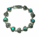 Silver Bracelet Marcasite Blue