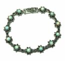 Silver Bracelet Marcasite Opal