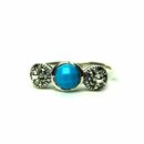 Silver Ring Marcasite Turquoise