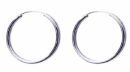 Silver Earring Hoops 2X60mm