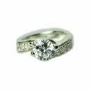 Silver Ring Clear Circle CZ
