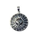 Silver Pendant Sun In Circle