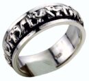 Ring Silver Elephant Spinner