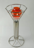 Candle Holder Red H33cm