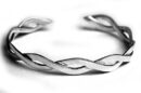 Silver Bangle Double Twist