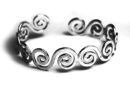 Silver Bangle Multi Swirls
