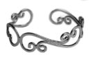 Silver Bangle Swirly Design