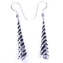 Silver Earring Cut Spiral