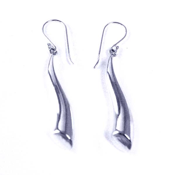 Silver Earring Horn Shape