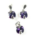 Silver Pendant And Earring Set