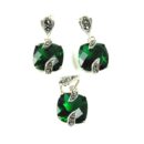 Silver Pendant And Earring Set