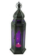 Lantern Candle Holder Purple