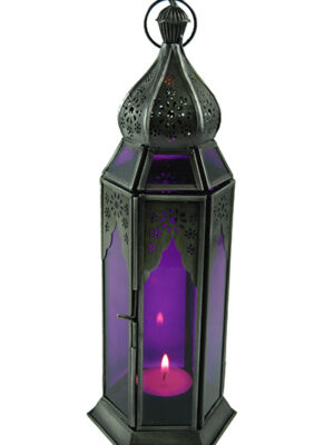 Lantern Candle Holder Purple