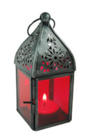 Lantern Candle Holder Red
