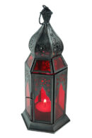 Lantern Candle Holder Red
