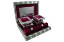 Box Jewellery Metal Cerise 11X8 Inch