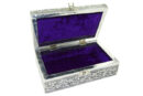Box Jewellery Metal Purple 8X5 Inch