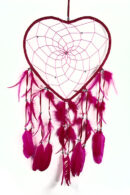 Dream Catcher Heart Pink
