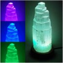 Selenite USB Lamp 15cm Multi