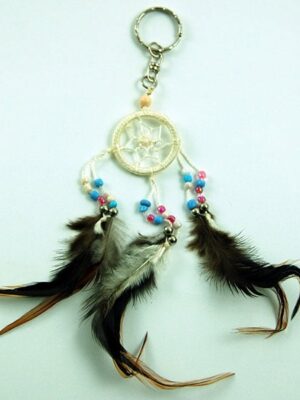 Dream Catcher Keyring Natural