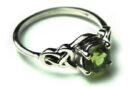 Silver Ring Circle Peridot