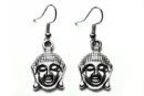 Earring Pewter Buddha Head