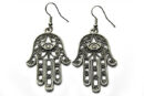 Earring Pewter Fatima Hand