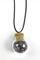 Necklace Bottle Amethyst Stone