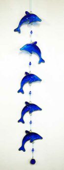 Suncatcher Dolphins Blue L55cm