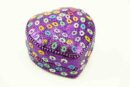 Box Heart Purple Glitter 8cm