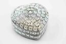 Box Heart Silver Glitter 8cm