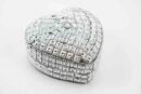 Box Heart Silver Glitter 10cm