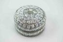Box Circle Silver Glitter 8cm