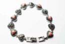 Silver Bracelet Marcasite Pink