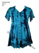 Jordash Blouse Turq And Navy