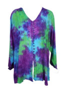 Jordash Blouse Turq Tie Dye