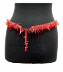 Belt Beaded tassels in Red