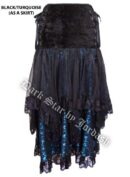 Skirt Black Velvet Size 16