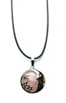 Pendant Moon And Stars Rose Quartz