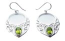 Silver Earring Circle Peridot