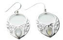 Silver Earring Circle Rainbow