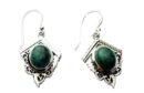 Silver Earring Oval Turquoise