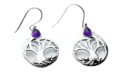 Silver Earring Tree Amethyst