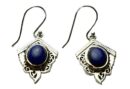 Silver Earring Oval Lapis