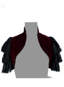 Jacket Shrug Velvet Maroon