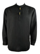 Shirt Mandarin Black Size 46