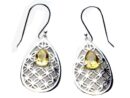 Silver Earring Citrine