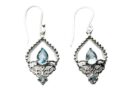 Silver Earring Double Topaz
