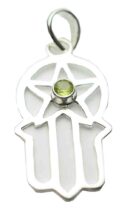 Silver Pendant Fatima Peridot
