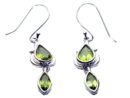 Silver Earring Double Peridot